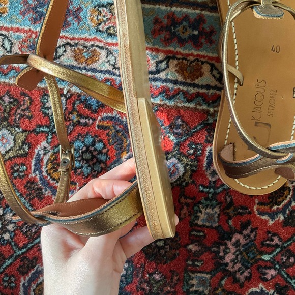 K. Jacques Bronze Buffon Grecian T-Strap Sandals 40 NWT - Picture 7 of 8